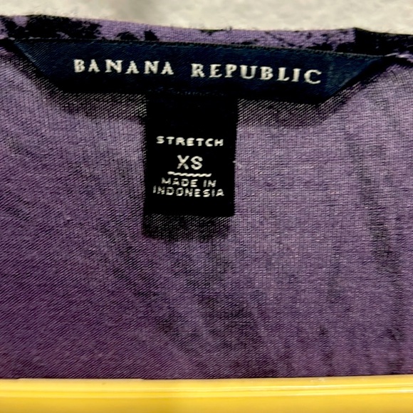 Banana Republic Long Sleeve Purple & Black Abstract Wrap Cocktail Dress- Size XS - Picture 3 of 3